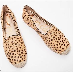 Sam‎ Edelman Kesia Espadrilles in Leopard with Jute Soles Size 6 NWOB